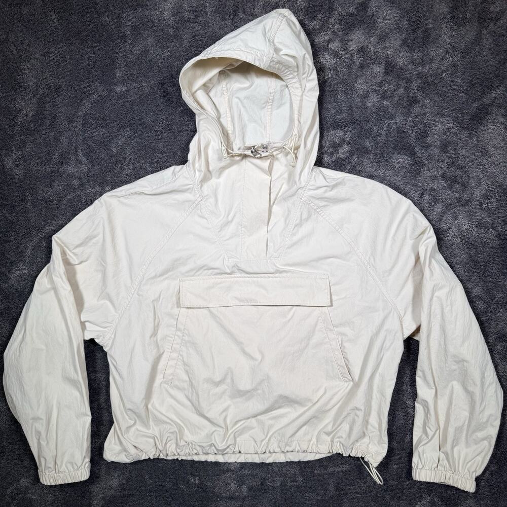 Arket Lightweight Nylon Anorak Womens Small White Pullover Jacket